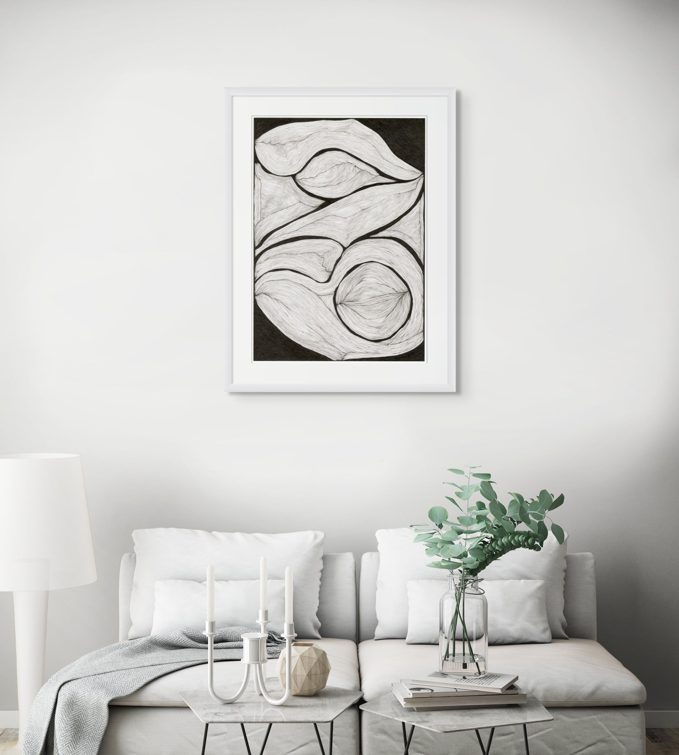 Lines Intertwined – Limited Edition Archival Monochrome Ink Print