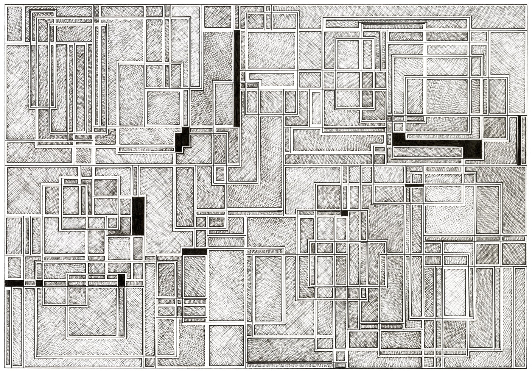 Lines Etched – Limited Edition Archival Monochrome Ink Print