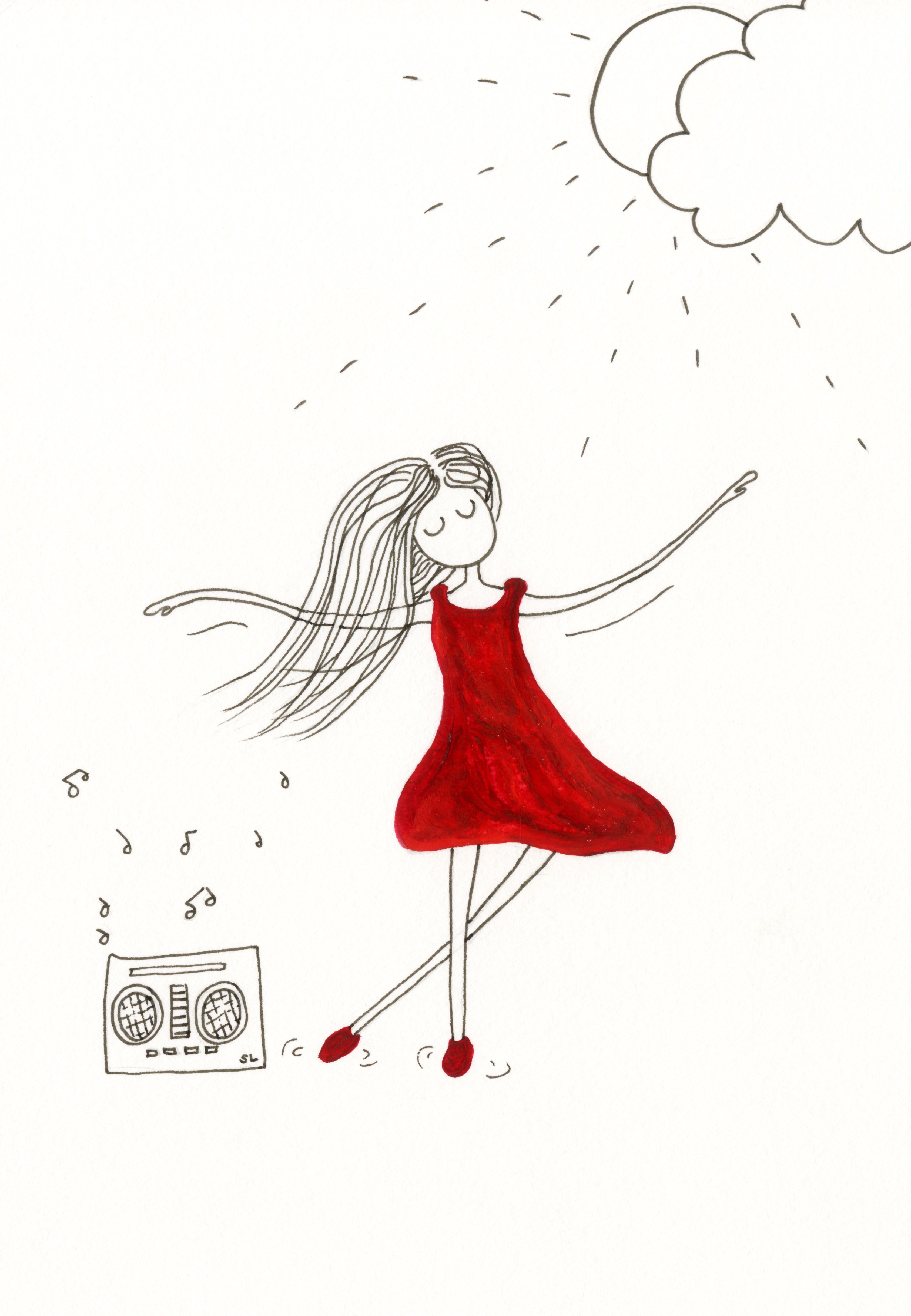 The Blue Girl (2 of 3) – Open Edition Archival Monochrome Ink Print