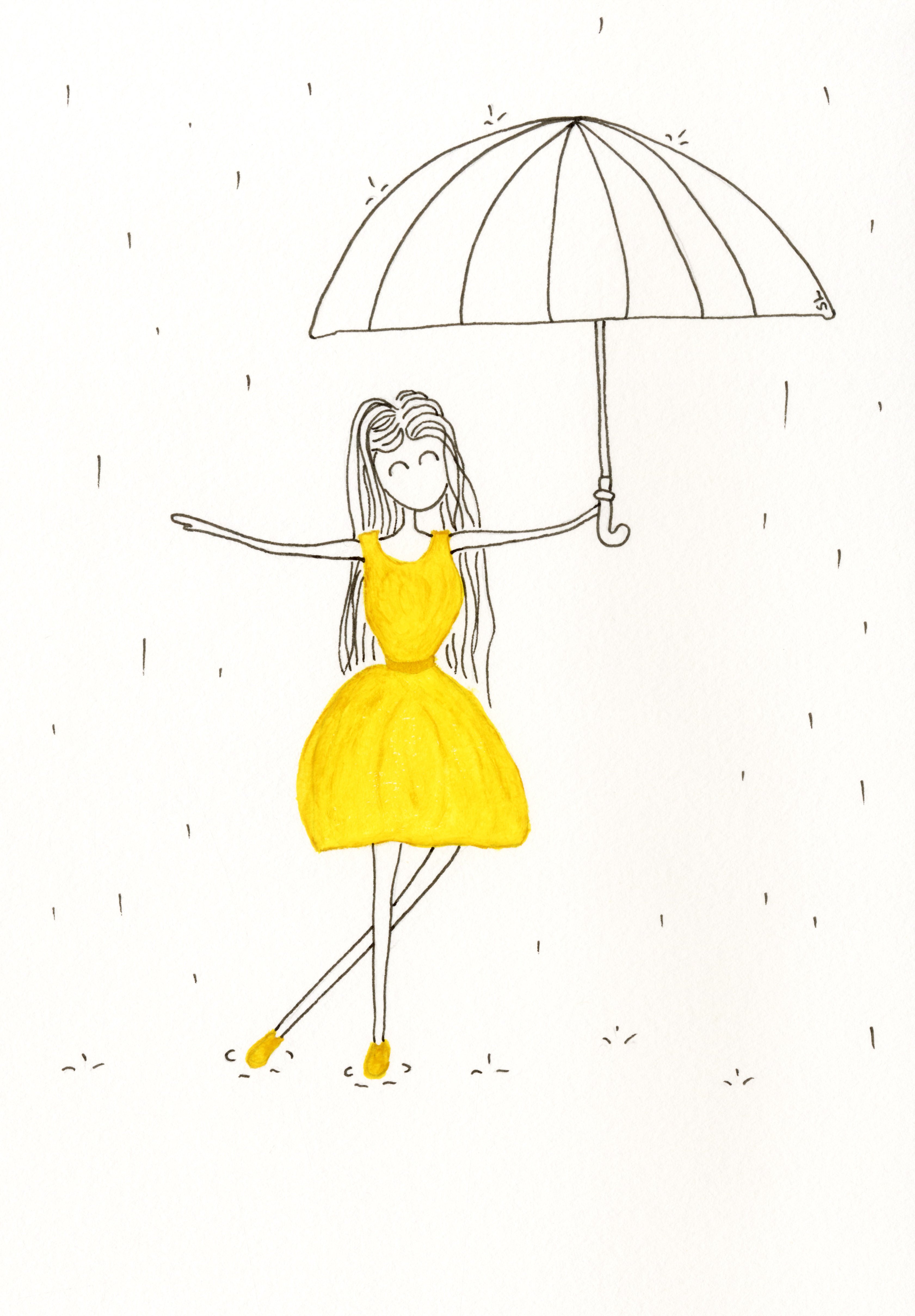 The Blue Girl (2 of 3) – Open Edition Archival Monochrome Ink Print