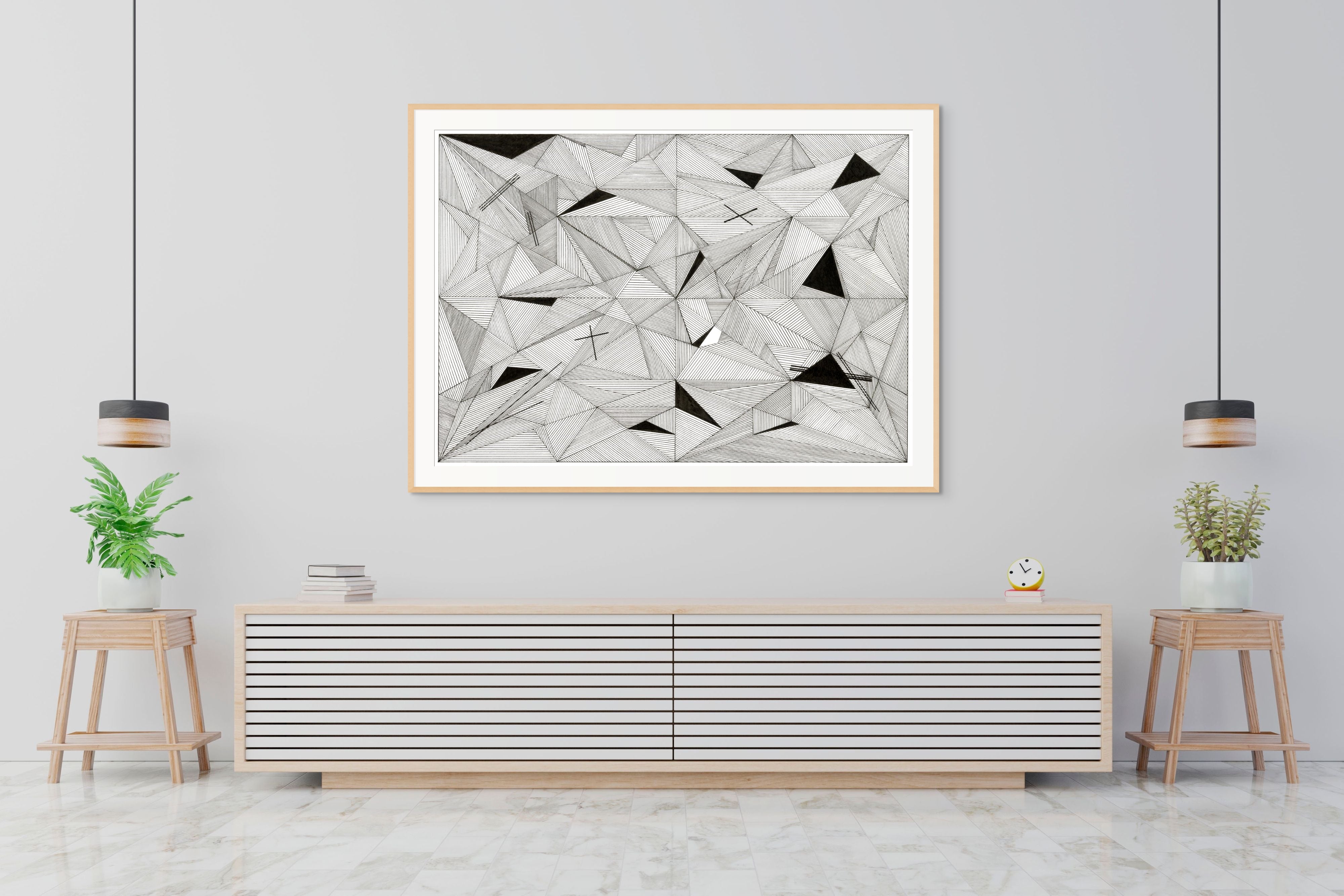 Tres Triangles – Limited Edition Archival Monochrome Ink Print