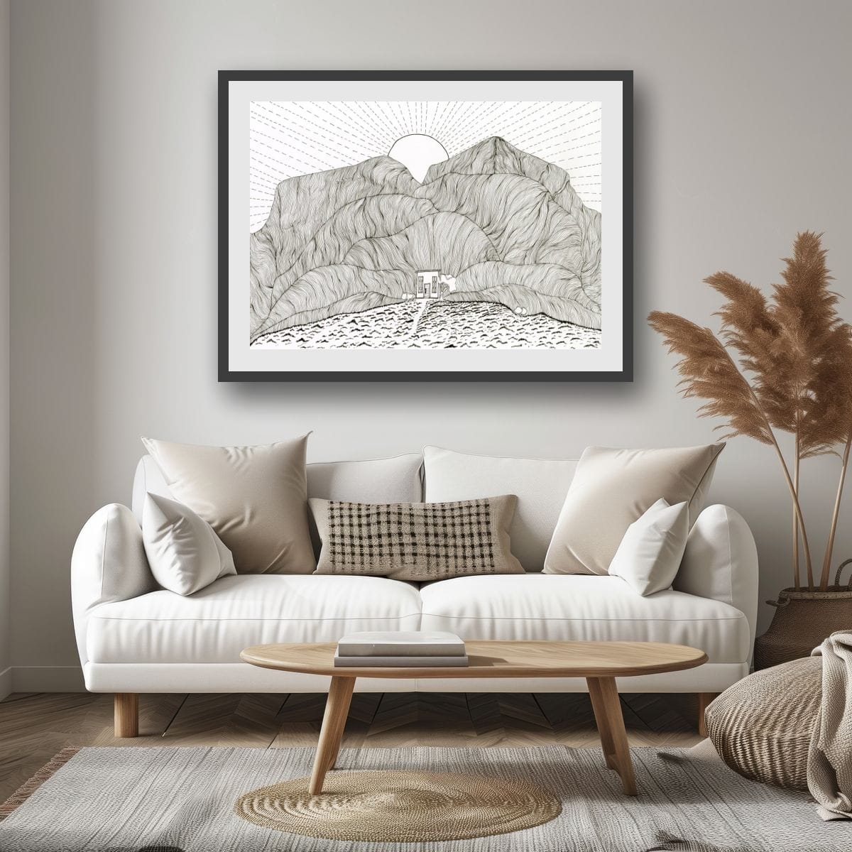 Little House and the Berg - Limited Edition Archival Monochrome Ink Print