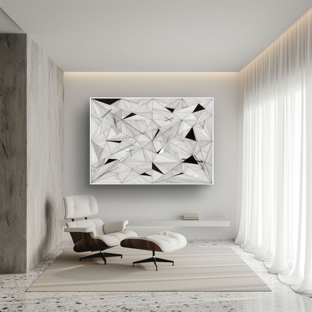 Tres Triangles – Limited Edition Archival Monochrome Ink Print