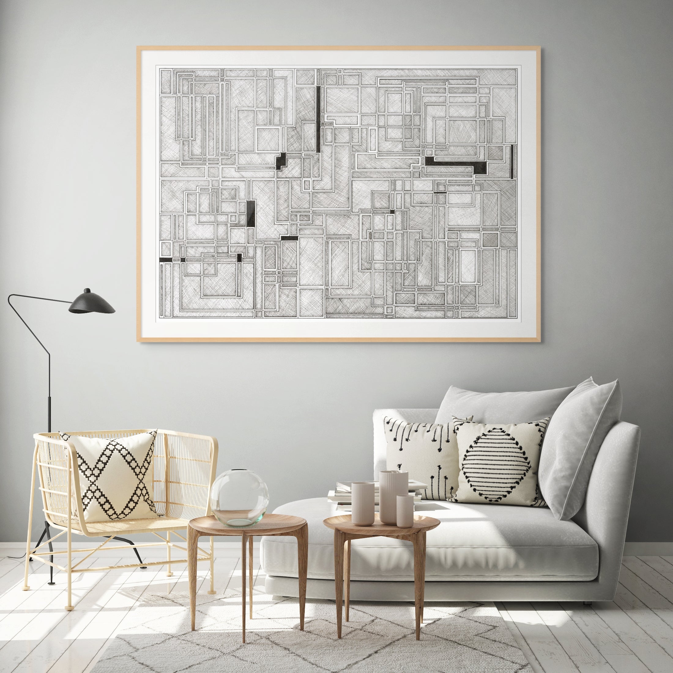 Lines Etched – Limited Edition Archival Monochrome Ink Print
