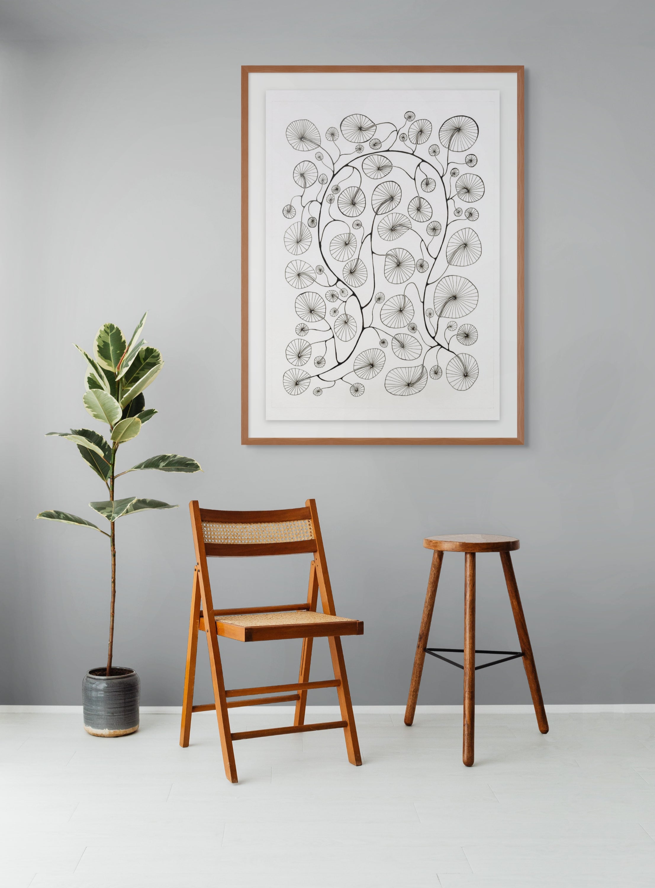 Fanned Fronds – Open Edition Archival Monochrome Ink Print