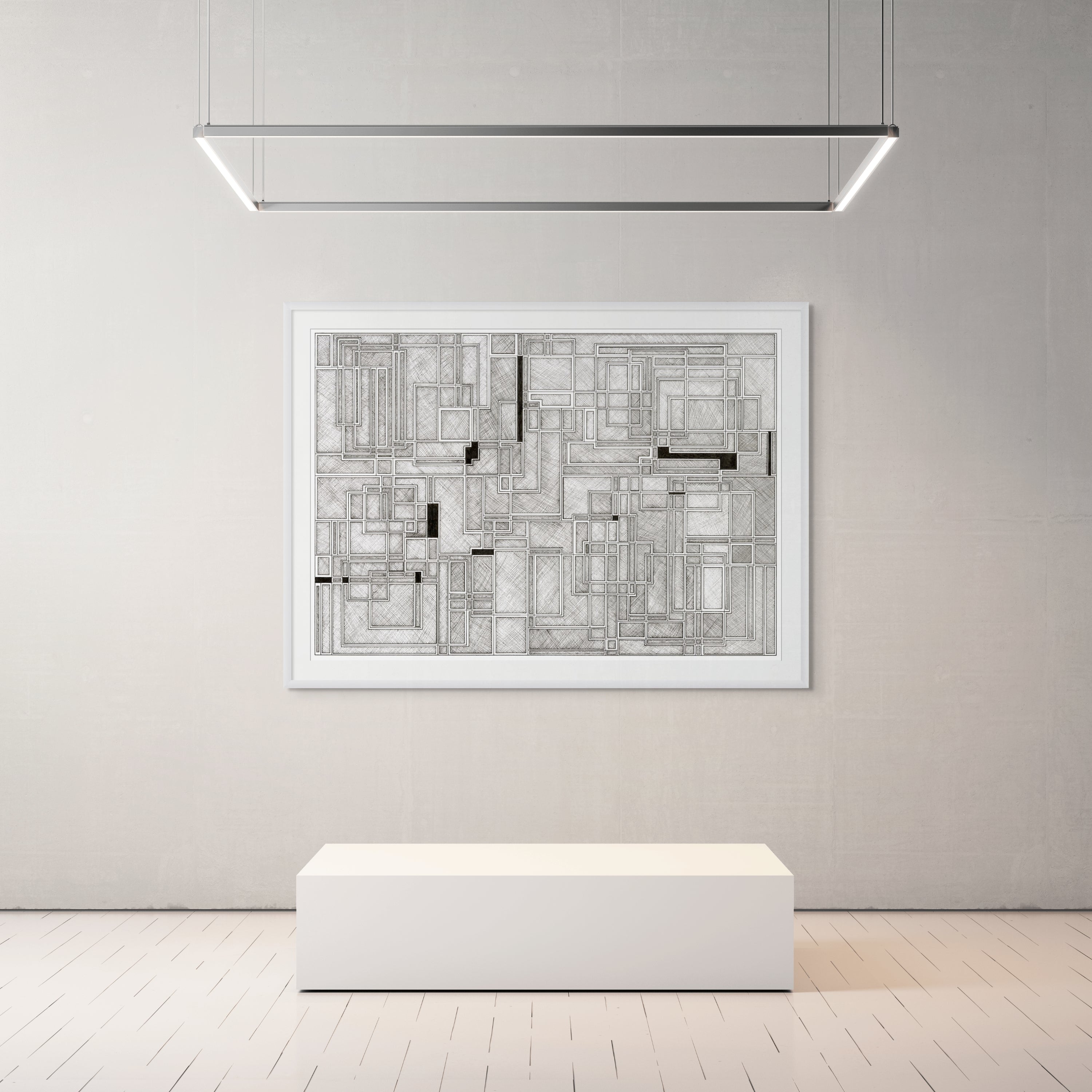 Lines Etched – Limited Edition Archival Monochrome Ink Print