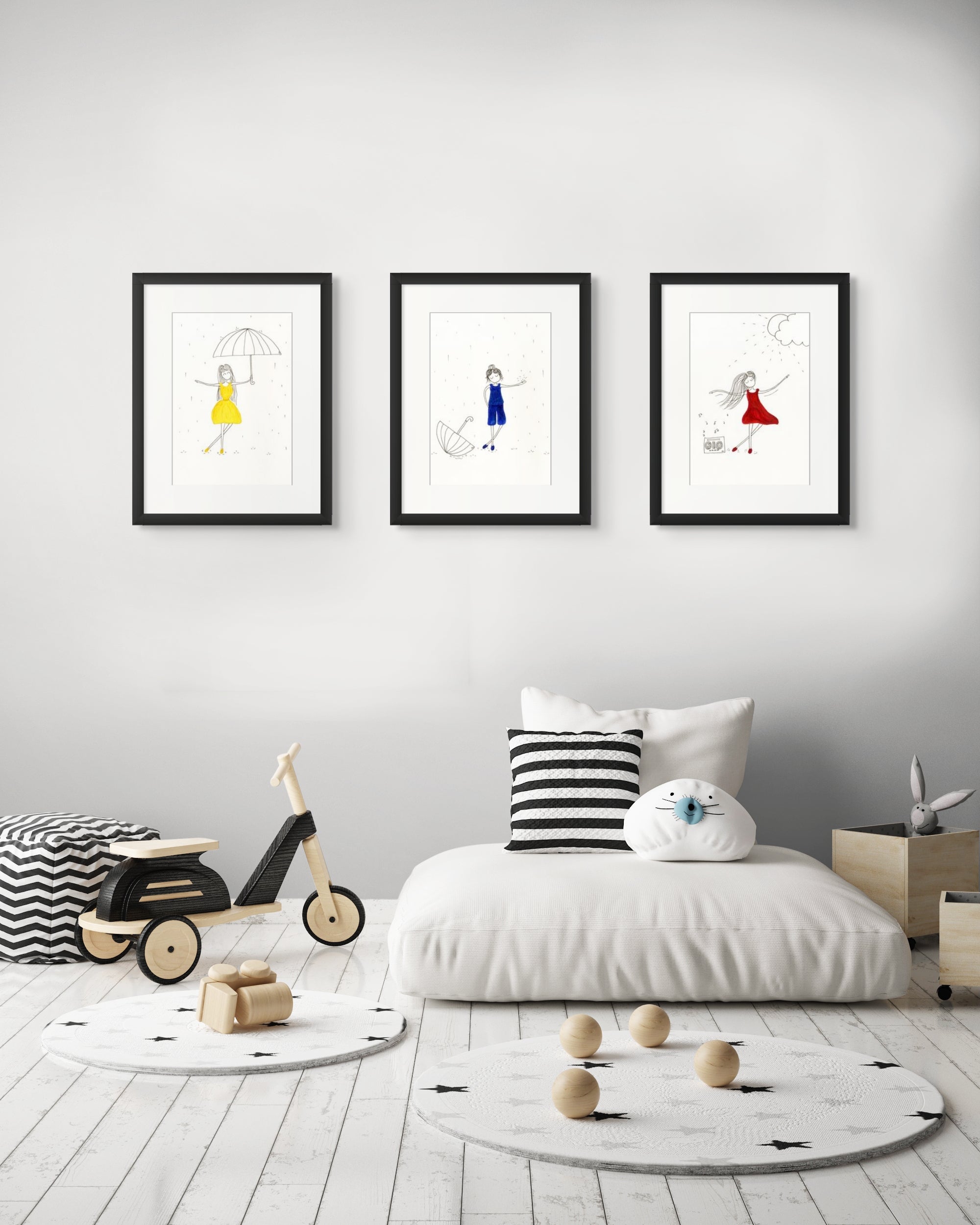 The Blue Girl (2 of 3) – Open Edition Archival Monochrome Ink Print